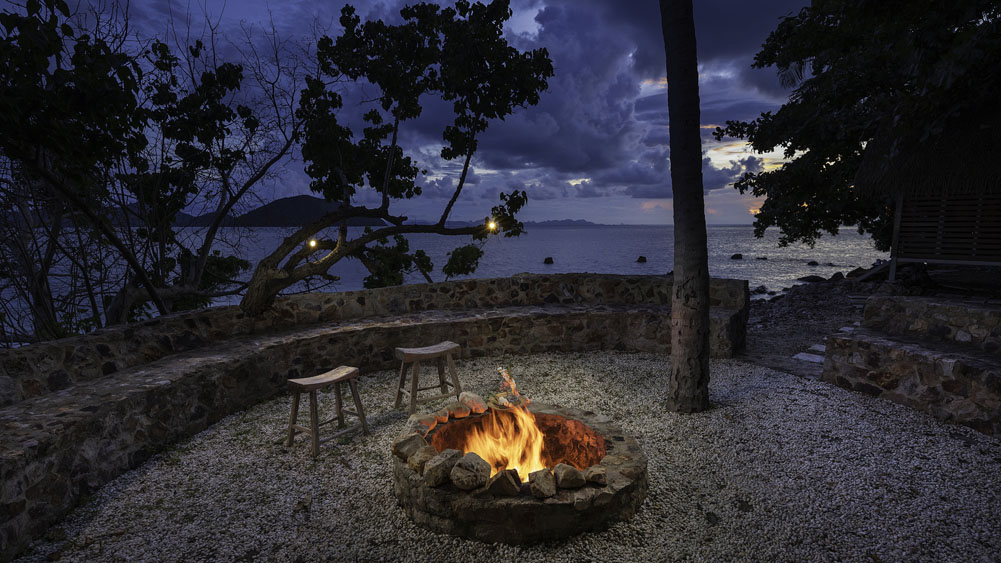 Element of 8 - Beachfront barbeque at night